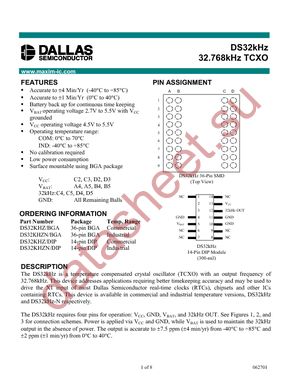 DS32KHZ/BGA datasheet  